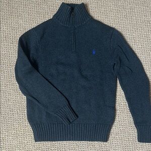 Polo by Ralph Lauren Gray Quarter-Zip Sweater